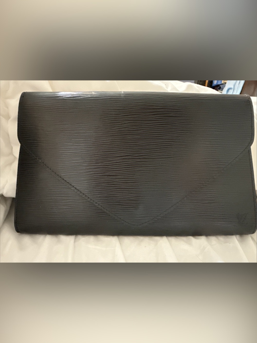 Louis Vuitton Black Epi Leather Clutch / Pochette | Vintage | with COA